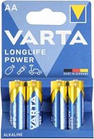 Батарея Varta Longlife power LR6 AA (4шт) блистер (04906121414)