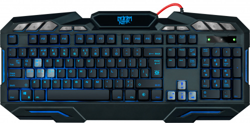 Клавиатура игровая DEFENDER Doom Keeper GK-100DL, 3-х цветная, влагоустойчивая, черный (1/20) (45100) фото 5