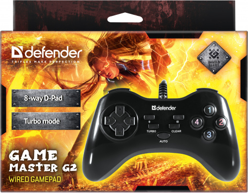 Проводной геймпад DEFENDER Game Master G2, 13 кн., USB, черный (1/50) (64258) фото 9
