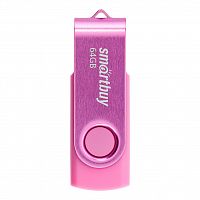 Флеш-накопитель USB  64GB  Smart Buy  Twist  розовый (SB064GB2TWP)