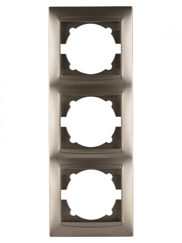 Рамка 3-х постовая вертикальная бронза , с/у, "Лама" (15/180) TDM (SQ1815-0734) фото 4