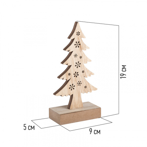 Фигурка деревянная NEON-NIGHT с подсветкой "Елочка" 9*5*19 см (1/72) (504-011) фото 10