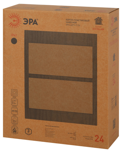 Корпус пластиковый ЩРН-П-24 ЭРА BOXF 24_O IP41 дуб (1/10) (Б0055553) фото 6