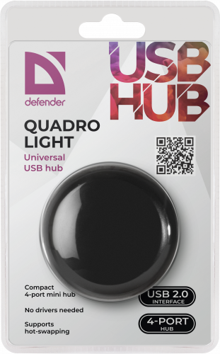 Разветвитель DEFENDER QUADRO Light USB2.0, 4 порта  (1/10) (83201) фото 8