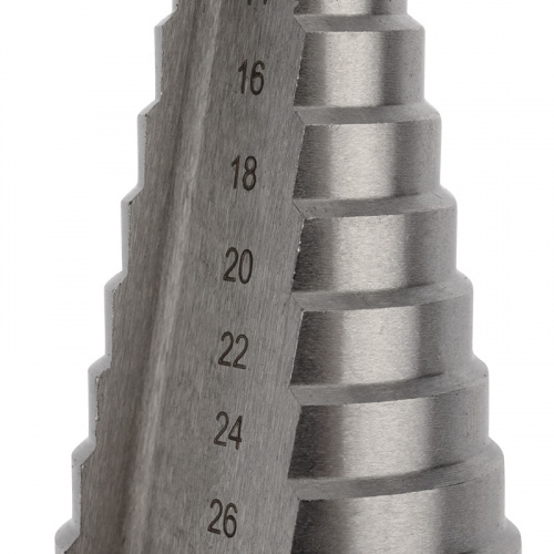 Сверло по металлу KRANZ ступенчатое 4,0-32,0 мм 102 mm 62 HRC (1/50) фото 4