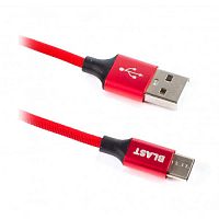 Зарядный USB Дата-кабель BMC-414 красный (1.2м) Type-C