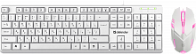 Проводной набор Клавиатура + Мышь DEFENDER Motion C-977 RU, полноразмерный,1.8м, белый (1/20) (45977)