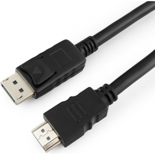 Кабель DisplayPort->HDMI Cablexpert, 1,8м, 20M/19M, черный, экран, пакет (CC-DP-HDMI-6)