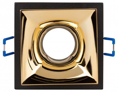 Светильник ЭРА встраиваемый декоративный KL102 BK/GD MR16 GU5.3 черный золото (1/100) (Б0056358) фото 4