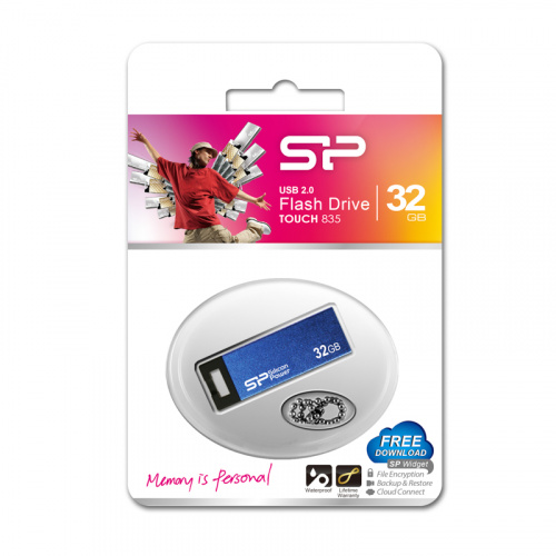 Флеш-накопитель USB  32GB  Silicon Power  Touch 835  синий (SP032GBUF2835V1B) фото 12