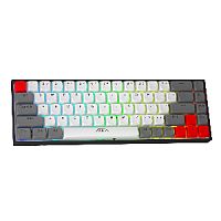 Клавиатура беспроводная AULA F3068 подкл: Bt+пров.USB,RGB подсв,кн:68, зел.свитчи KRGD, серая/белая (1/10) (80002165)