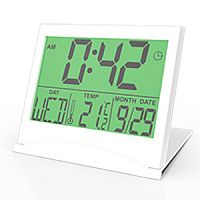 Часы-будильник RITMIX CAT-042 White,встр.терм,кн.упр.,склад.корп.,питан.: 1 шт*CR2025 бат. (1/100) (80001686)