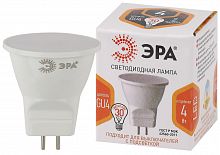 Лампа светодиодная ЭРА STD LED MR11-4W-827-GU4 GU4 4Вт софит теплый белый свет (1/100) (Б0049065)