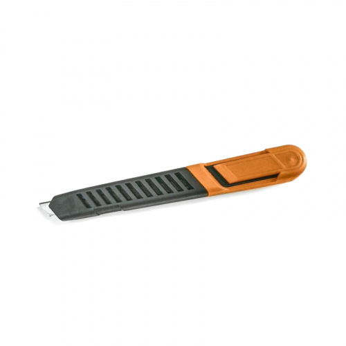 Нож канцелярский 9 мм Альфа-мини, с фиксатором, пластик, цвет оранжевый (1/100) фото 4