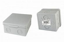 Распаячная коробка ОП 80х80х50мм, крышка, IP54, 7вх., без гермовводов, инд. штрихкод TDM (SQ1401-0822)