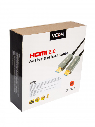 Активный оптический кабель HDMI 19M/M,ver. 2.0, 4K@60 Hz 50m VCOM <D3742A-50M> (1/9) фото 4