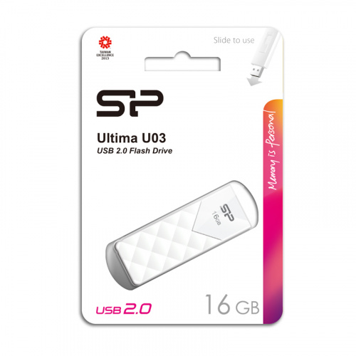 Флеш-накопитель USB  16GB  Silicon Power  Ultima U03  белый (SP016GBUF2U03V1W) фото 8