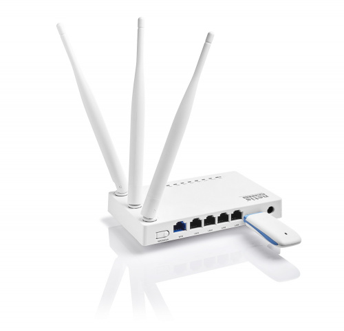 Роутер NETIS MW5230, скорость до 300 Мбит/с с поддержкой USB 3G/4G модемов, белый (1/30) фото 4