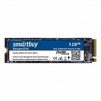 Внутренний SSD  Smart Buy  128GB  Stream E14, PCIe Gen3 x4, R/W - 1100/1800 MB/s, (M.2), 2280, TLC 3D NAND (SBSSD128-STE14-M2P3)