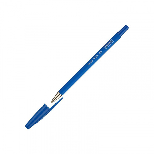 Ручка шариковая Attache Style 0, 5мм прорезин.корп.синий ст. (1/50) фото 2