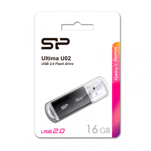Флеш-накопитель USB  16GB  Silicon Power  Ultima U02  чёрный (SP016GBUF2U02V1K) фото 11