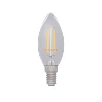 Лампа светодиодная  REXANT филаментная Свеча CN35 7.5 Вт 600 Лм 2700K E14 диммируемая, прозрачная колба (10/100) (604-087)