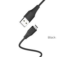 Кабель USB - микро USB HOCO X32 Excellent, 1.0м, круглый, 2.0A, силикон, цвет: чёрный (1/33/330) (6931474700933)