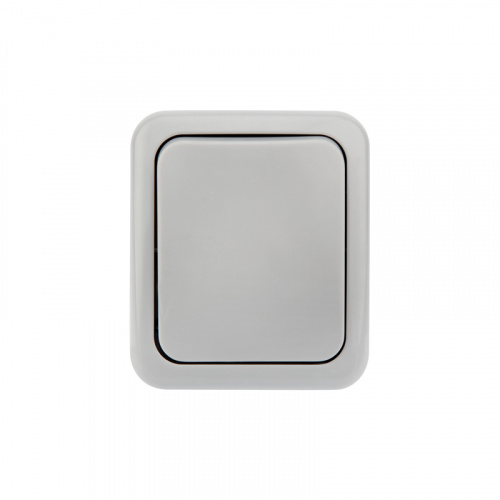 Выключатель одноклавишный KRANZ Mini OG IP54, о/у, серый (1/288) фото 2