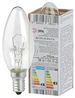 Лампа ЭРА накаливания B36 40Вт Е14 / E14 230В свечка прозрачная в гофре (1/100)