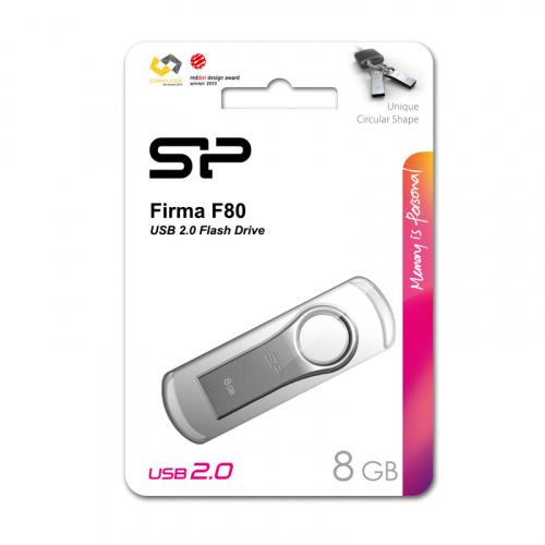 Флеш-накопитель USB  8GB  Silicon Power  Firma F80  металл (SP008GBUF2F80V1S) фото 10
