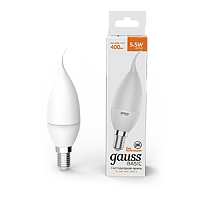 Лампа светодиодная GAUSS Basic Свеча на ветру 5,5W 400lm 3000K E14 1/10/50 (1034116)