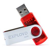 Флеш-накопитель USB  64GB  Exployd  530  красный (EX064GB530-R)