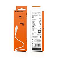 Кабель USB - микро USB Borofone BX16 Easy, 1.0м, круглый, 2.0A, ПВХ, цвет: белый(1/648) (6957531099482)