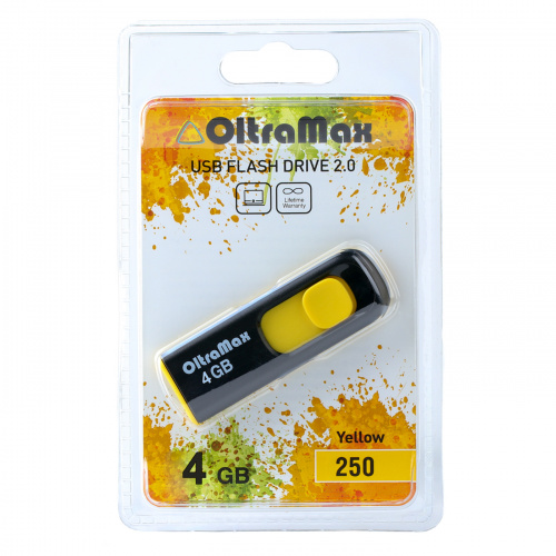 Флеш-накопитель USB  4GB  OltraMax  250  жёлтый (OM-4GB-250-Yellow) фото 4