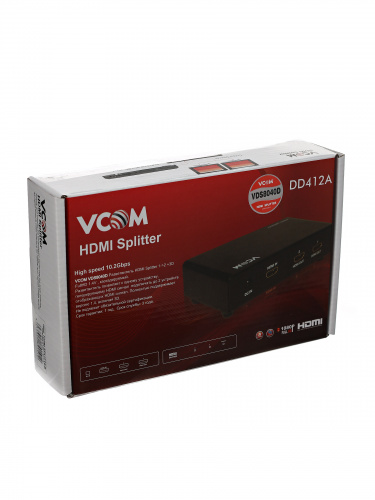 Разветвитель HDMI Spliitter 1=>2 3D Full-HD 1.4v, каскадируемый VCOM <VDS8040D/DD412A>  (1/20) (DD412A/VDS8040D) фото 3