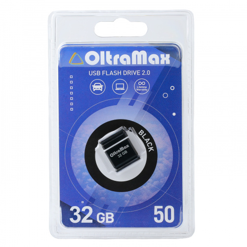 Флеш-накопитель USB  32GB  OltraMax   50  чёрный (OM032GB-mini-50-B) фото 4