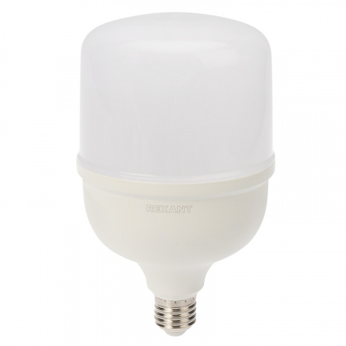 Лампа светодиодная REXANT высокомощная 50 Вт E27 с переходником на E40 4750 лм 6500 K холодный свет (1/12) (604-071)