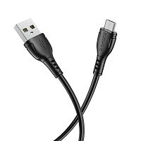 Кабель USB - микро USB Borofone BX51, 1.м, 2.4A, пластик,  цвет: черный (1/360) (6931474743916)