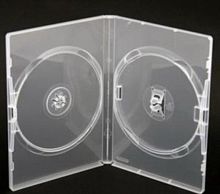 Футляр для 2DVD 14 мм (прозрачный глянец) диски с двух сторон (100)