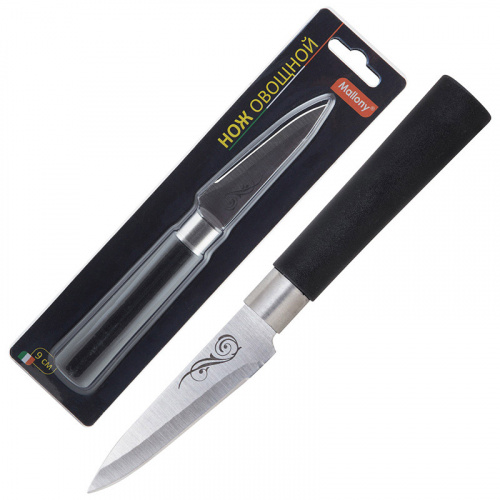Нож с пластиковой рукояткой MAL-07P для овощей, 9 см (1/12/24) фото 3