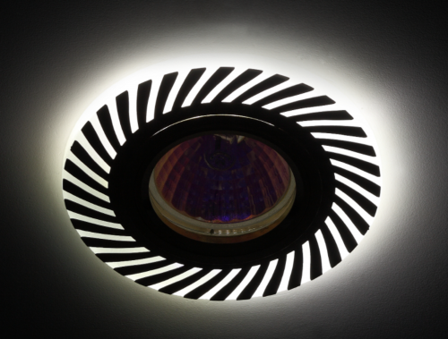 Светильник ЭРА декор cо светодиодной подсветкой MR16, белый/хром (1/50/1500) DK LD39 WH/CH /1 фото 2