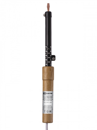 Паяльник TDM ПД-25, ЭПСН, мощность 25 Вт, 230 В, деревянная ручка, плоское жало, "Гранит" (1/100) фото 4
