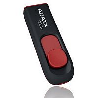 Флеш-накопитель USB  32GB  A-Data  C008  чёрный/красный (AC008-32G-RKD)