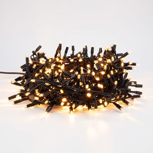 Гирлянда NEON-NIGHT «Кластер» 10 м, 400 LED, черный каучук, IP67, соединяемая, цвет свечения теплый белый  (1/10) фото 2