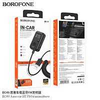 Ресивер Borofone BC49 June, пластик, Bluetooth 5.3, AUX, TF, цвет: чёрный (1/36/144) (6941991107481)