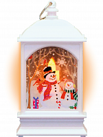 Фонарь новогодний светодиодный "Снеговик" Gauss серия Holiday, 0,1W, тёплый свет, белый, батарейки в комплекте, 1/100 (HL030)