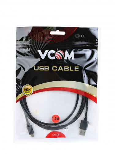 Кабель соединительный VCOM USB2.0 Am-micro-B 5P, 1.5 м.  (1/160) (VUS6945-1.5M) фото 3