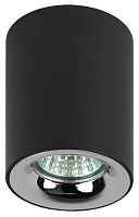 Светильник ЭРА подвесной накладной Подсветка декоративная GU10, D80*100мм, черный/хром (50/900) OL1 GU10 BK/CH