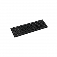 Клавиатура беспроводная CANYON HKB-W2, 2.4GHZ , 104 keys, slim design, chocolate key caps, RU layout (black) (1/20)