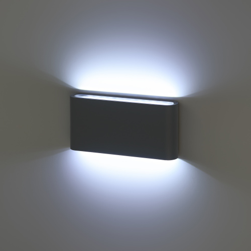 Светильник светодиодный ЭРА настенный декоративный WL41 GR 10Вт 3500К серый IP54 для интерьера, фасадов зданий (1/40) (Б0054418)